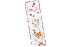 Povitrulya Counted Cross Stitch Kit - DIY Kits for Adults or Kids - Funny Embroidery Bookmark - Easy to Use - Craft Collection (Llamour)