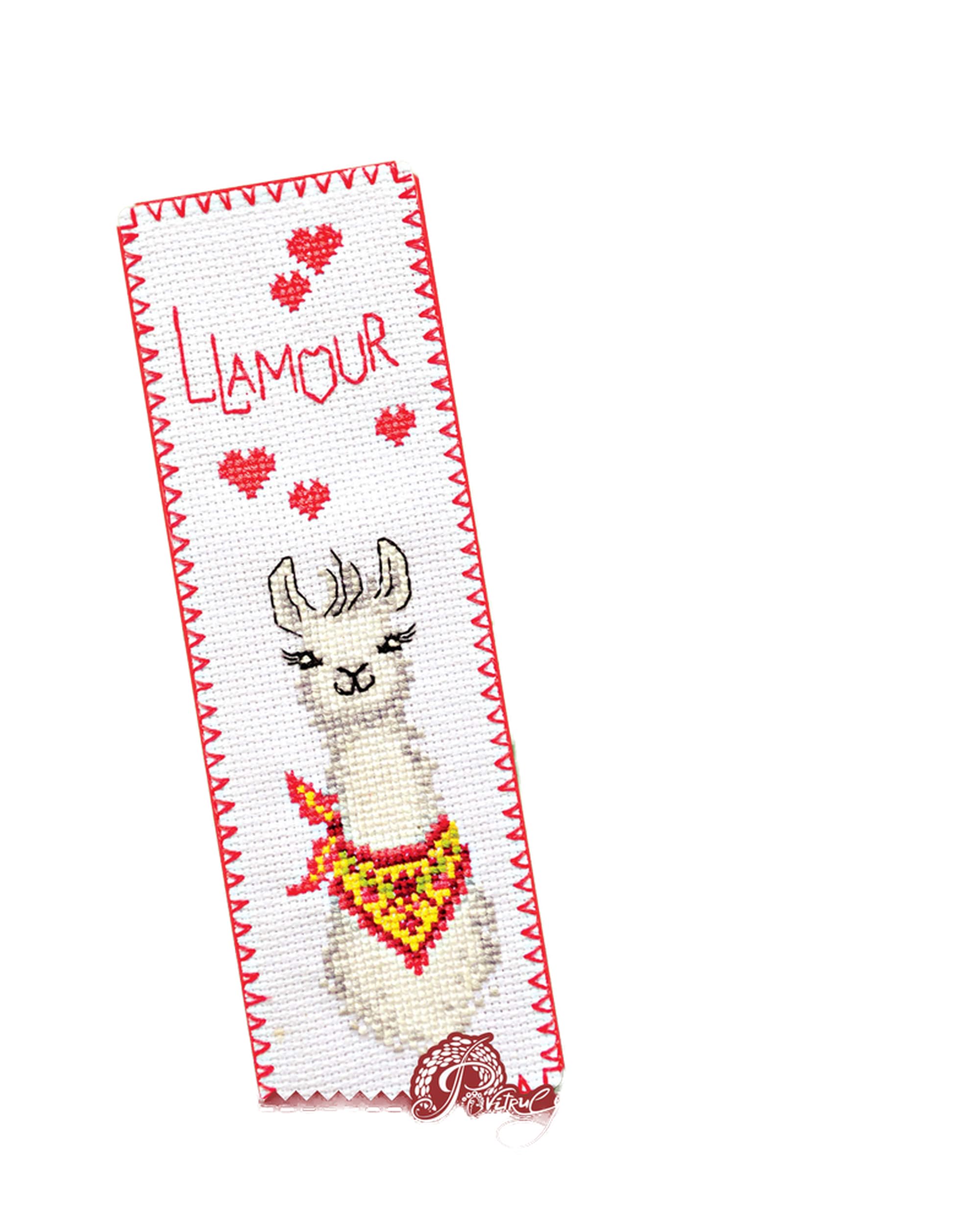 Povitrulya Counted Cross Stitch Kit - DIY Kits for Adults or Kids - Funny Embroidery Bookmark - Easy to Use - Craft Collection - Llamour