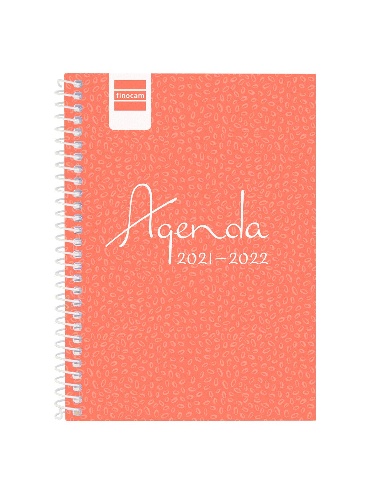 Finocam Diary 2021 2022 Week to View Landscape September 2021, June 2022 10 months and July/August 8th - 120x162 (Small), Spiral Cool Pink, Spanish