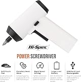 Hi-Spec 34pc White 3.6V Rechargeable Electric Screwdriver USB Charge view 2