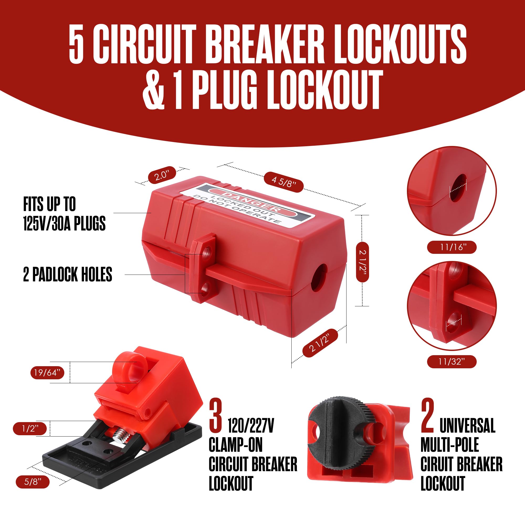 Mua Houseables Lockout Tagout Kit, Lockout Kit, 72 PC Set, Lock Out Tag ...