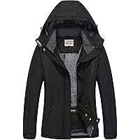 WULFUL Women’s Waterproof Snow Ski Jacket Mountain Windproof Winter Coat with detachable hood