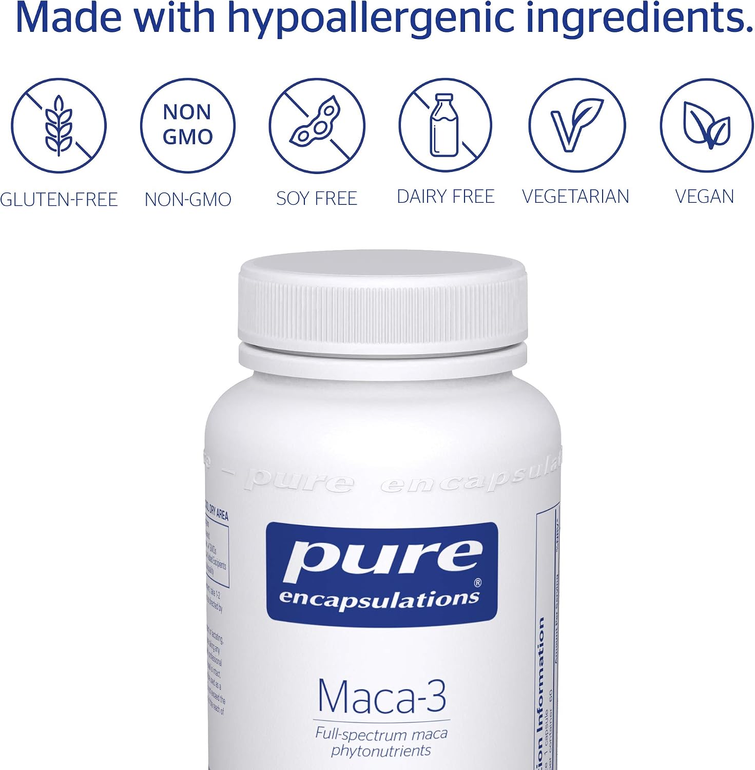 Pure Encapsulations Maca-3 - Hypoallergenic Phytonutrient Supplement - Glucosinolates, Macamides and Macaenes - 60 Capsules - Image 5