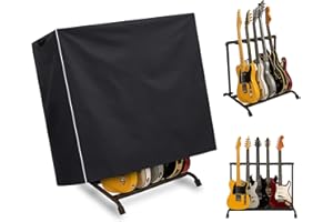 GliCraft Guitar Stand Cover 43" H x 47'' L x 19'' W Heavy Duty Acoustic/Electric Guitar Stand Storage Cover Dust Proof Scratch Resistant UV Protection Home Studio Stage Accessories, Black