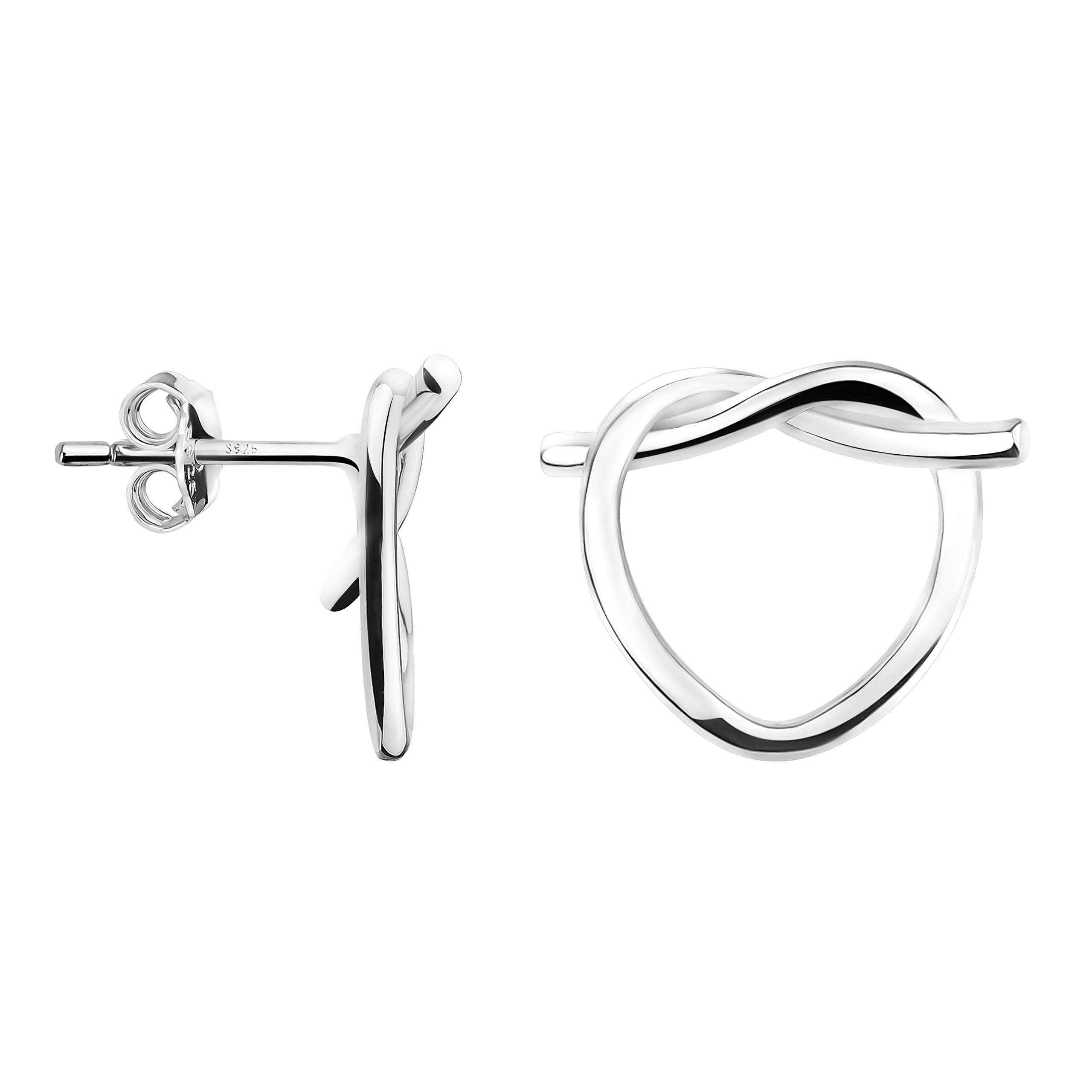 SOFIA MILANI - Women's Earrings 925 Silver - Heart Stud Earrings - 20691
