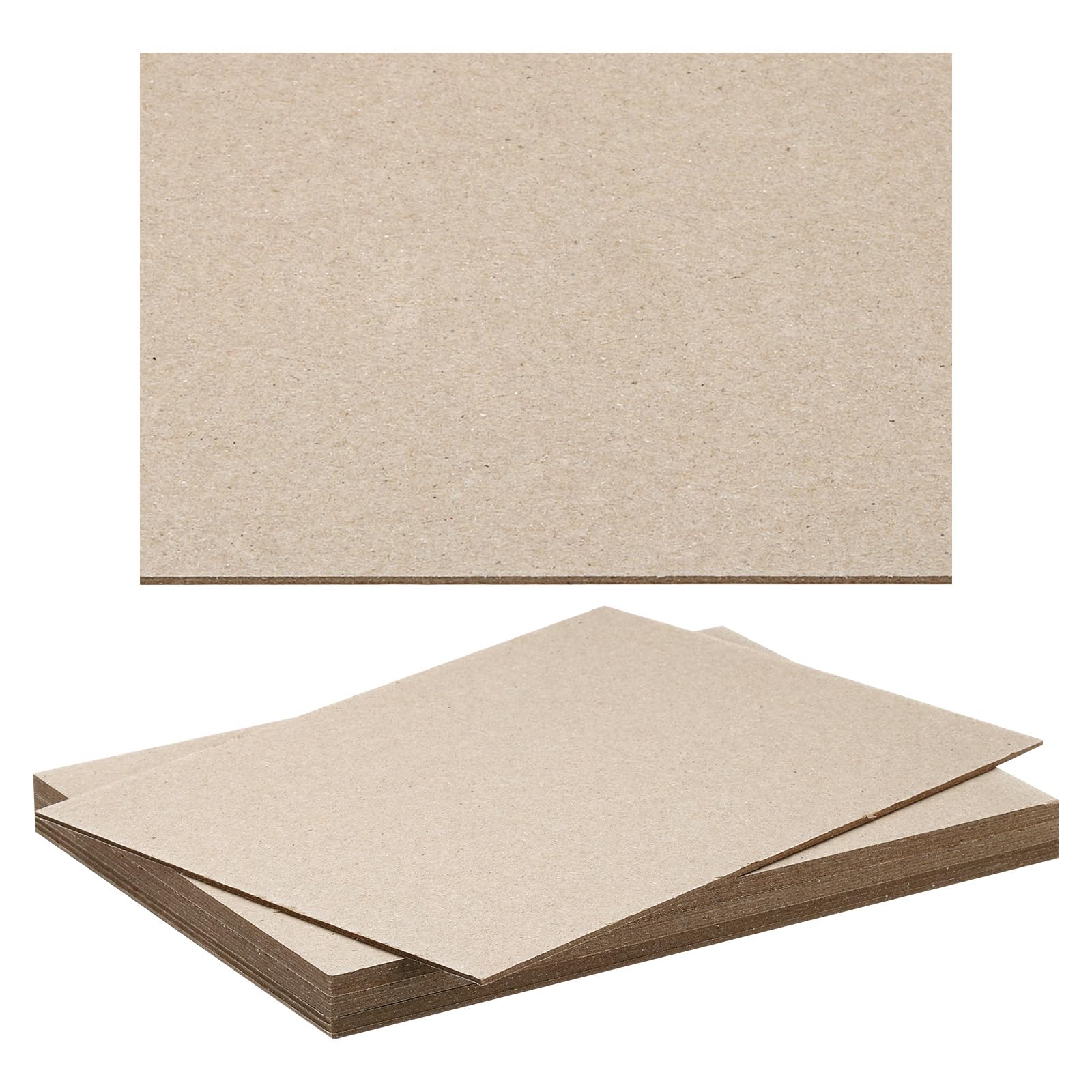 PATIKIL 7x5x0.06" Chipboard Sheets, 10Pcs Thick Book Board Binders Board Sturdy Bookbinding Supplies for Book Binding Cover, Gray