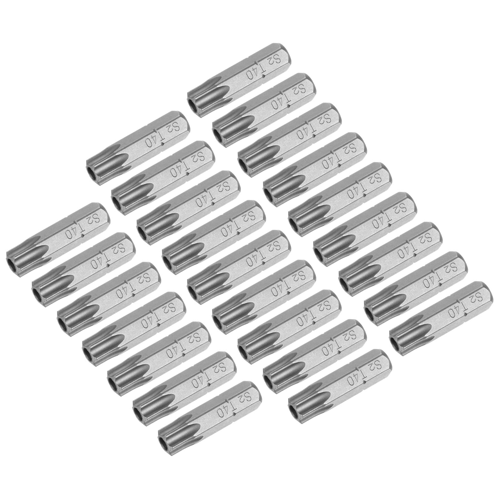 uxcell Torx Bits 1/4 Inch Hex Shank 25mm Length Magnetic Screwdriver T40 Screw Driver Bit S2 Alloy Steel 25pcs