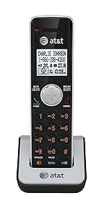 AT&T CL80111 Accessory Cordless Handset, Black/Silver | Requires an AT&T CL83201, CL83301, CL83451, CL84102, CL84152,CL84202, CL84342, or CL84352 Expandable Phone System to Operate