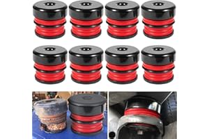 E-COWLBOY Silicone Body Mount Kit for 2008-2016 Ford F-250 F-350 Crew Cab Superior Silicone Cab Mount Bushings Improve Bumpy Ride Durable Components Outperforms OEM and PU Mounts (Red 8 Pack)