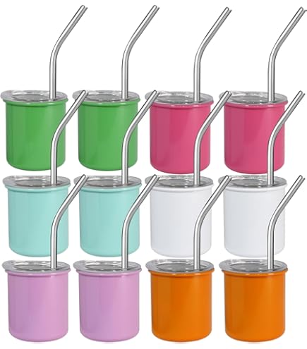 Wookgreat - Juego De 16 Vasos De Chupito, Juego De Mini Vasos Tiki De 2 Onzas, Vasos De Chupito
