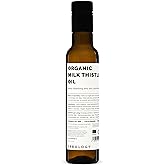 Erbology Organic Milk Thistle Oil 8.5 fl oz - Cold-Pressed - High in Vitamin E - Detoxifying - Straight from Farm - Non GMO - No Additives or Preservatives - Recyclable Glass Bottle