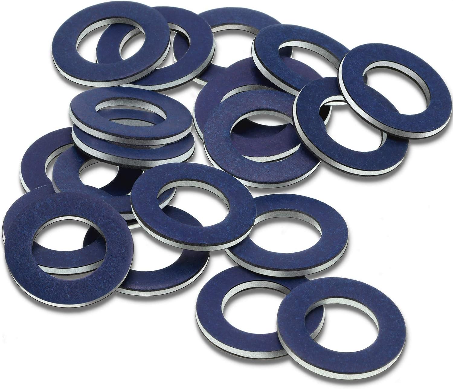 20 Pieces Aluminum Oil Drain Plug Washer Gaskets Compatible with Toyota