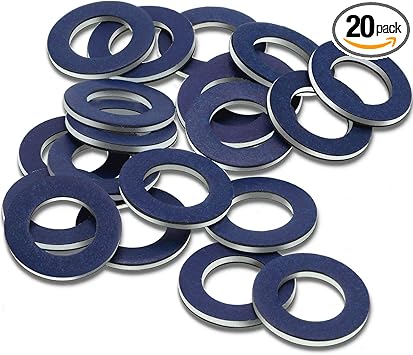 Amazon Com 20 Pieces Aluminum Oil Drain Plug Washer Gaskets Compatible With Toyota 90430 12031 Automotive