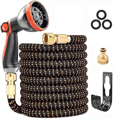 Yofidra Expandable Garden Hose 75FT 3-Layer Latex 10-Pattern Nozzle