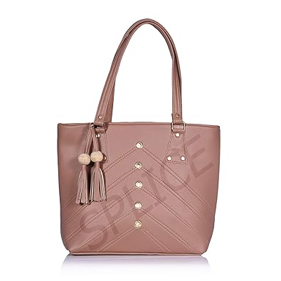 SPLICE Women Tote Bags Womens Quality Hot Selling Trendy Shoulder Handbags (Brown)