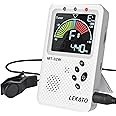 Metronome Tuner, Rechargeable 3 In 1 Digital Metronome with Vocal Count, Tone Generator Tuners for Guitar, Bass, Violin, Ukulele, Chromatic, Clarinet, Trumpet, Flute, All Instruments, White by LEKATO