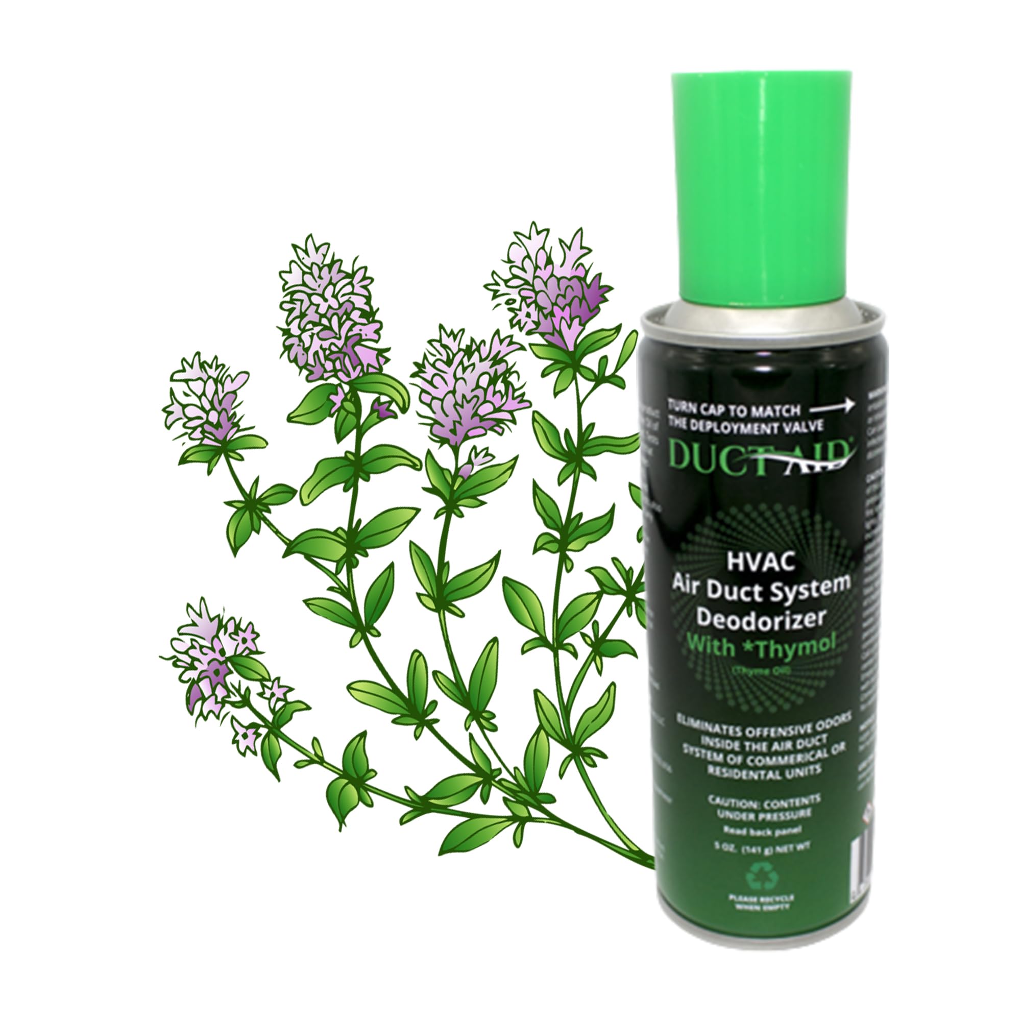 Air Freshener for HVAC System, Commercial, Residential & Cars| Made with Thyme extract, natural Plant based product Now available in a Concentrated Formula for maximum effectiveness (PACK 1)