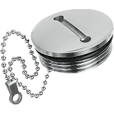 50mm/2" Boat Deck Fill Cap - Keyless 316 Stainless Steel Polished Marine Fuel/Water/Gas Cap Replacement for Boats, Yachts, RVs, Trucks (Silver)