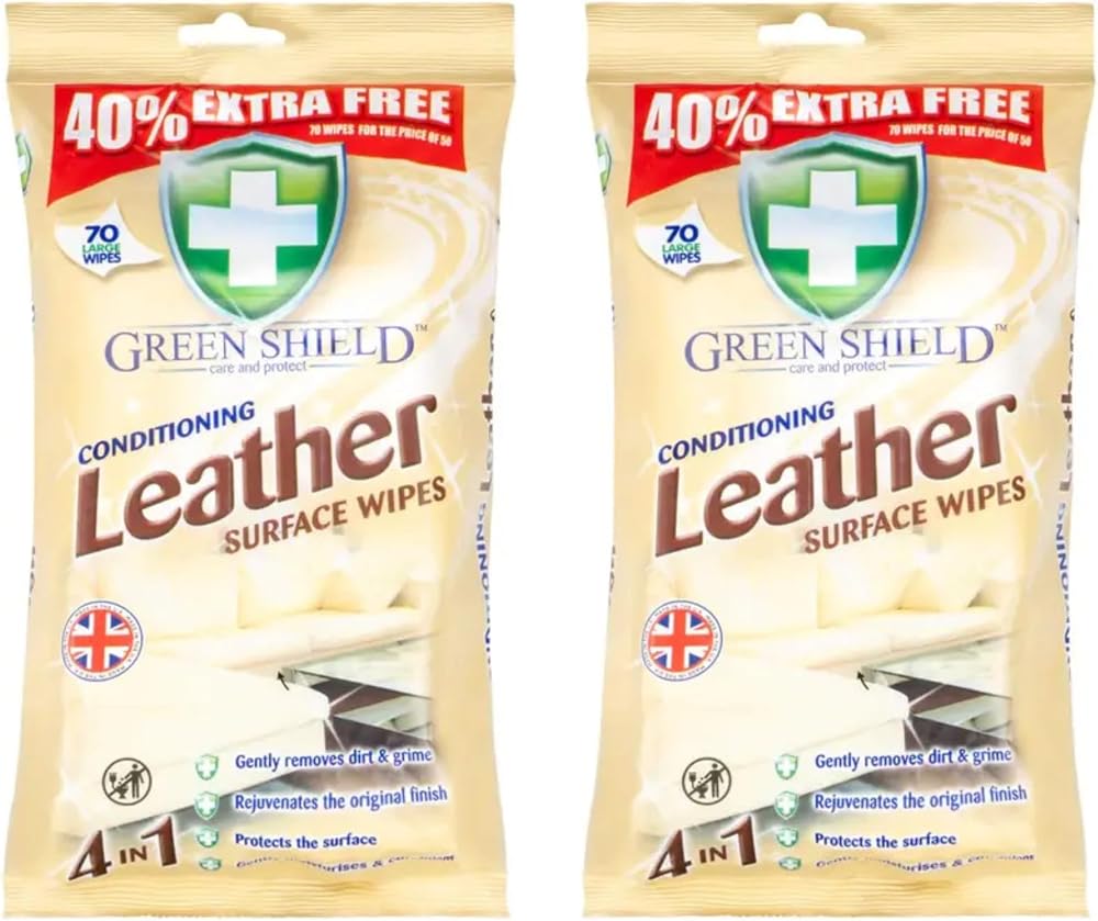 FERRIS 4-in-1 Leather Surface Wipes Fresh Scented Pack of 140 Multi-Purpose