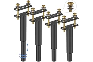 O.HSNYIU 4Pcs Adjustable Height Bed Frame Support Legs, Extra Durable Steel Bed Support Legs 7.08-13 inch, Heavy Duty Bed Frame, Metal Bed Frame or Wooden Bed Center Slat Support Legs