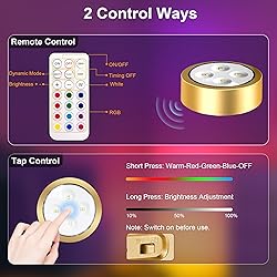 maylit 6 Pack RGBW Picture Lights for