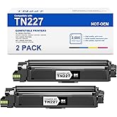 (with Chip) TN227 Toner Cartridge TN-227 2 Black Compatible Replacement for TN227 TN-227BK TN223 Black Work with MFC-L3770CDW