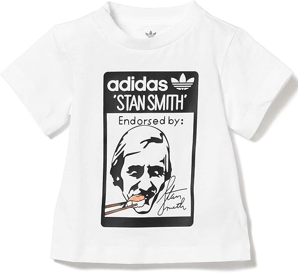 Amazon コドモビームス こども ビームス Tシャツ Adidas Sushi スタンスミス Tシャツ 70 100cm キッズ ホワイト ブラック 100 Tシャツ カットソー 通販