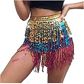 Wuchieal Belly Dance Skirt Hip Scarf Dance Hip Belt Latin Dance Hula Hip Scarf