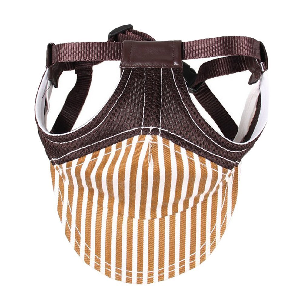 Fashionable Pet Dog Baseball Cap Outdoor Travel Hat - Summer Sun Protection Cap for Small Medium Large Dog (Medium, Coffee)