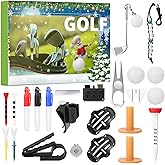 Golf Advent Calendar 2025 for Men Women Adults, Christmas Countdown Calendar with 24 PCS Golf Surprises Novelty Golf Accessories Xmas Gifts for Dad Husband Golf Lovers