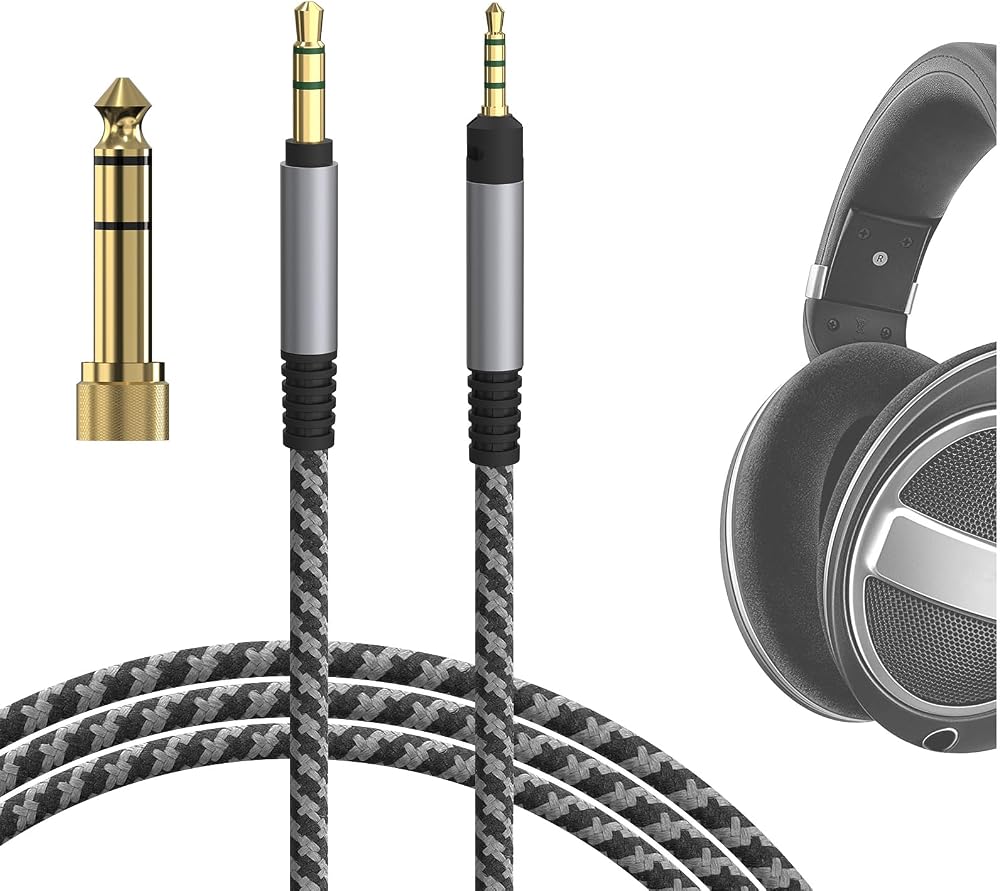 GEEKRIA Braided Nylon Audio Cable for Sennheiser HD 620S 599 598 560S 400PRO