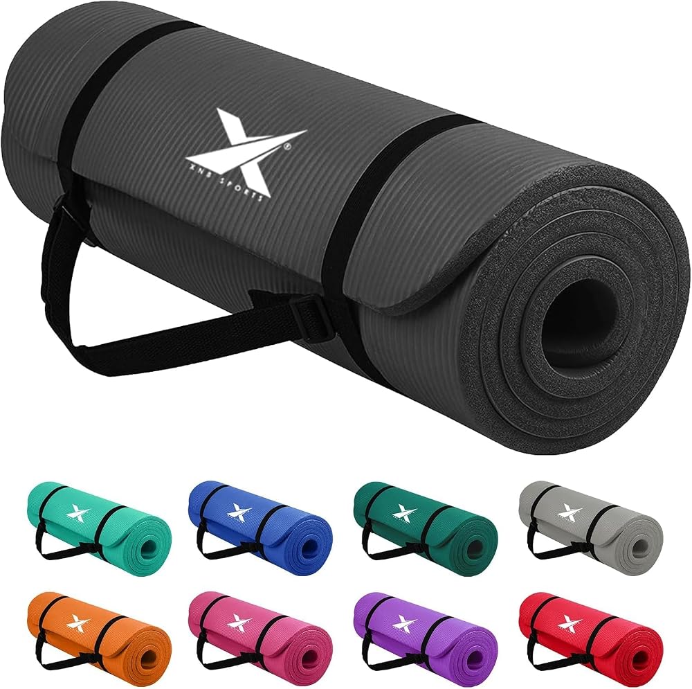 Xn8 Sports Yoga Mat 10mm 15mm Thick NBR Exercise Mat with Carry Strap