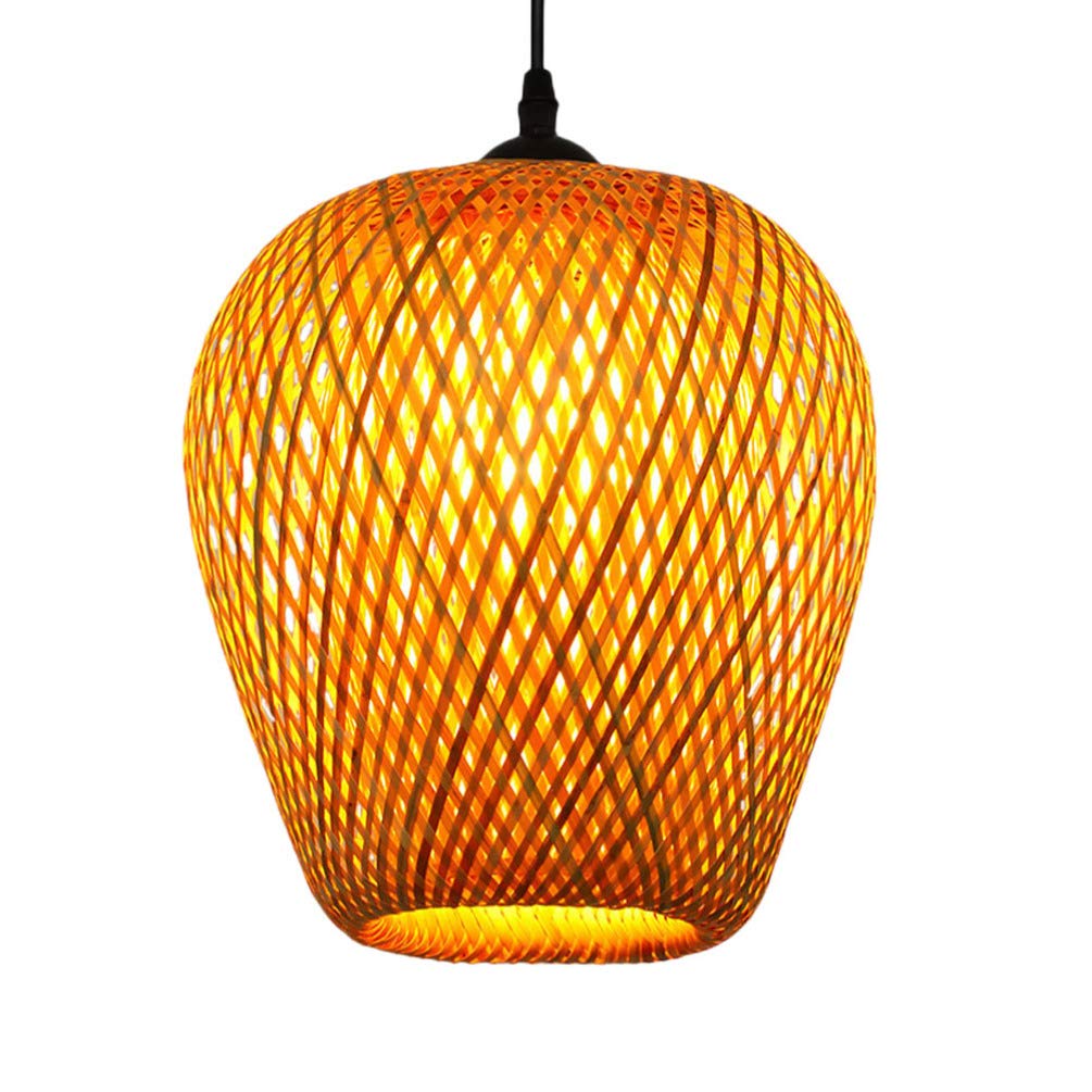 Buy Lurrose Bamboo Lantern Pendant Lamp Rattan Chandelier Wicker Woven