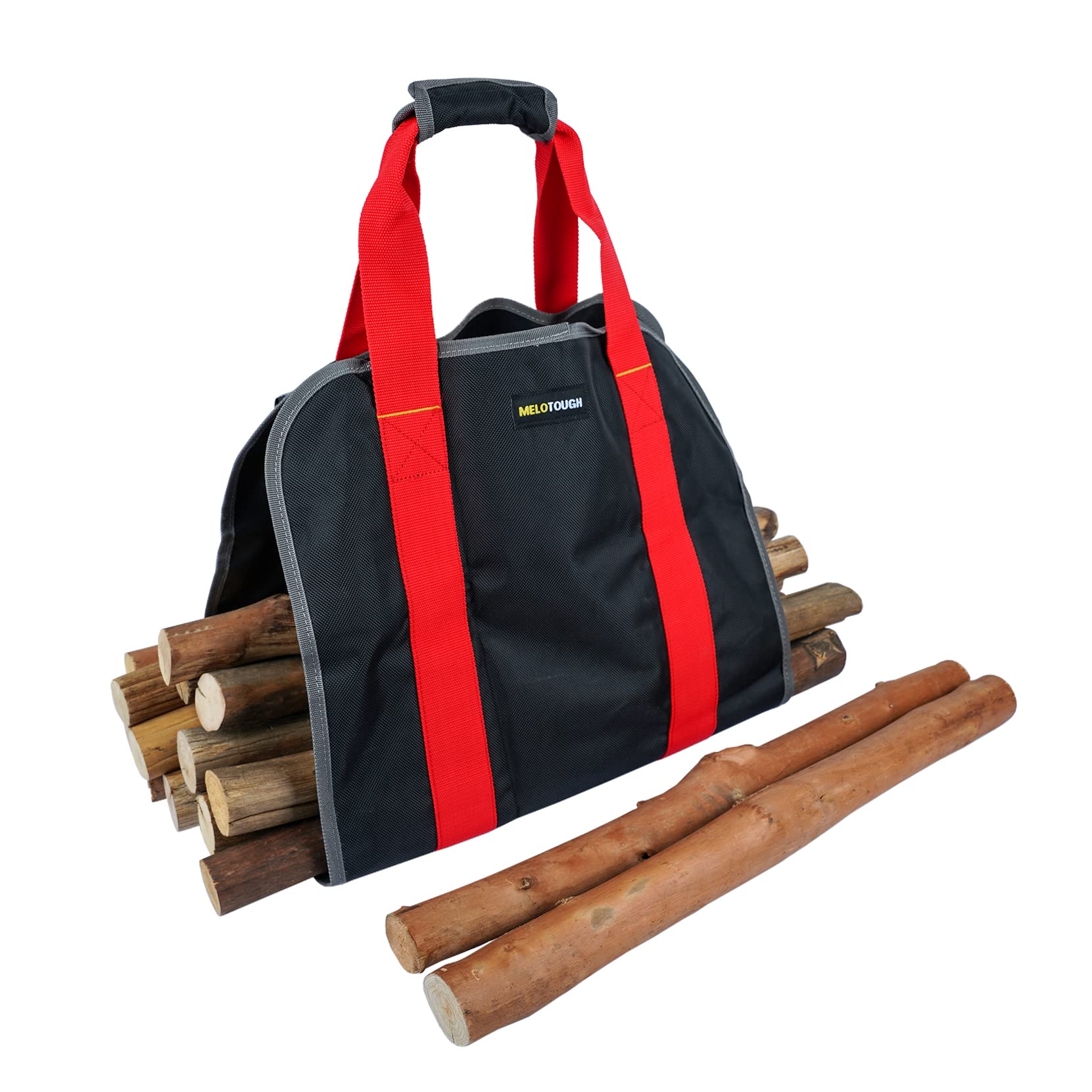 MeloTough Firewood Log Carrier Ballistic Log Tote Bag,Super Stronger Than Canvas Firewood Carrier Log Tote Bag