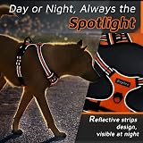 Eagloo Dog Harness Large No Pull Front Back Clips Reflective Orange L view 8
