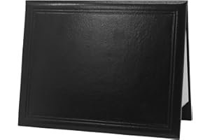 GraduatePro Diploma Cover 8.5x11 Graduation Covers Certificate Document Holder Smooth Leather Letter Size Black