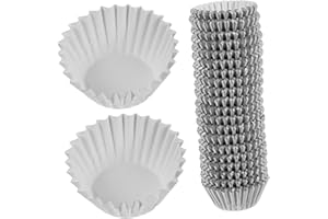 AUTSUPPL 500pcs Mini Silver Foil Baking Cups for Muffins and Desserts Thickened Oil-Resistant Cupcake Liners