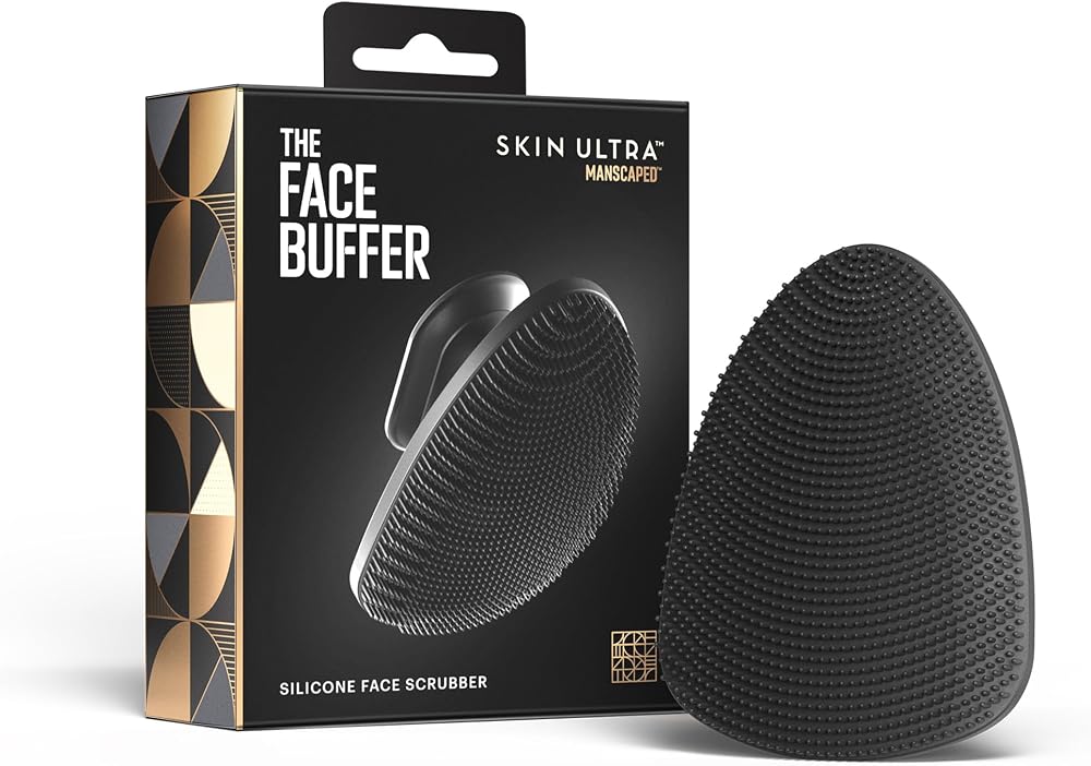 MANSCAPED® The Face Buffer Men's Silicone Face Scrubber | Nourishing Deep Cleaning & Exfoliating Your Skin, No-Slip Suction C