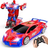 JMOROCR Spider Transform Remote Control Car Toys for Boys 4-7,2.4GHz RC Cars with Dual-Color Lights,Fast 360&deg;Rotation,One-Click Deformation,Toys for 3 4 5 6 7 8 9 10 11 12 Year Old Boys