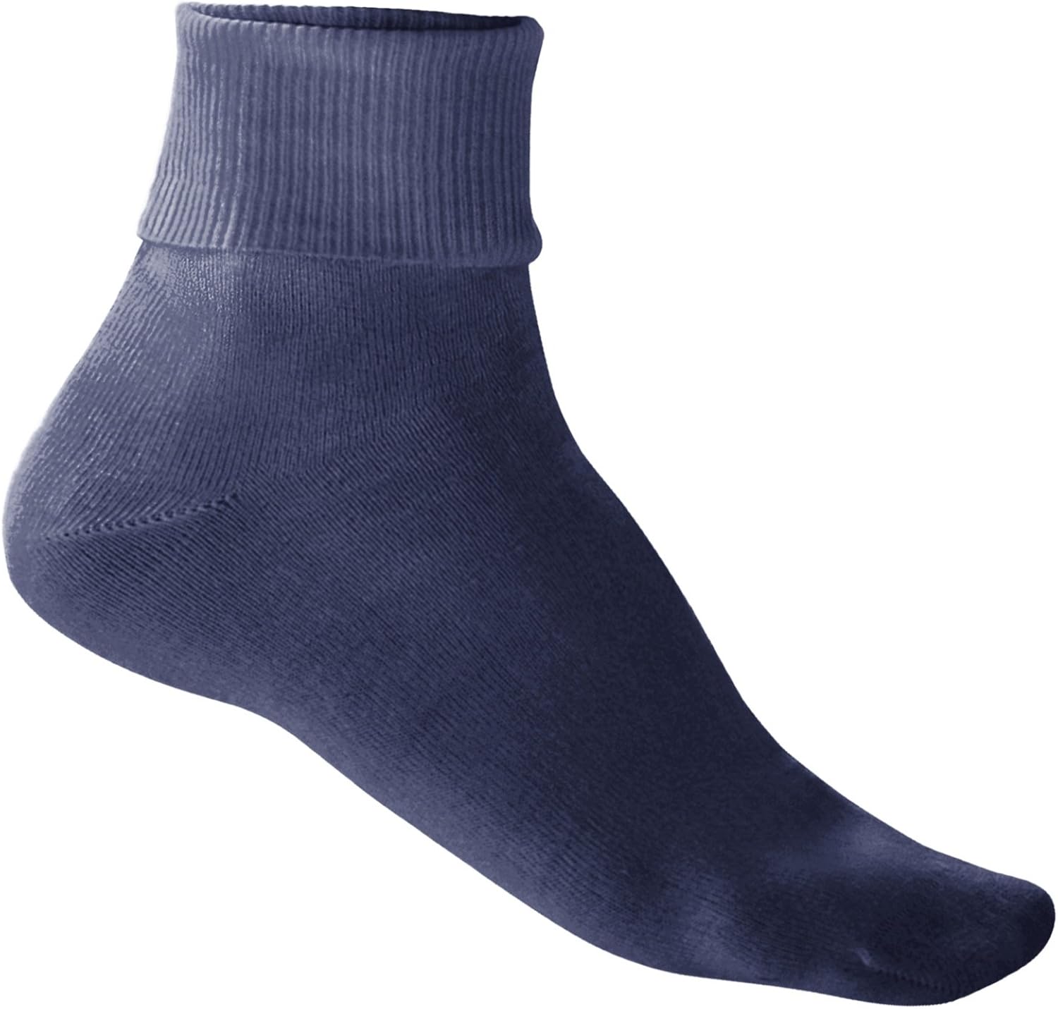 SoftFit Women's 100 Cotton Rolled Cuff Socks Clothing