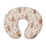 Mintulipy Baby Nursing Pillow Cover Cow and Flowers