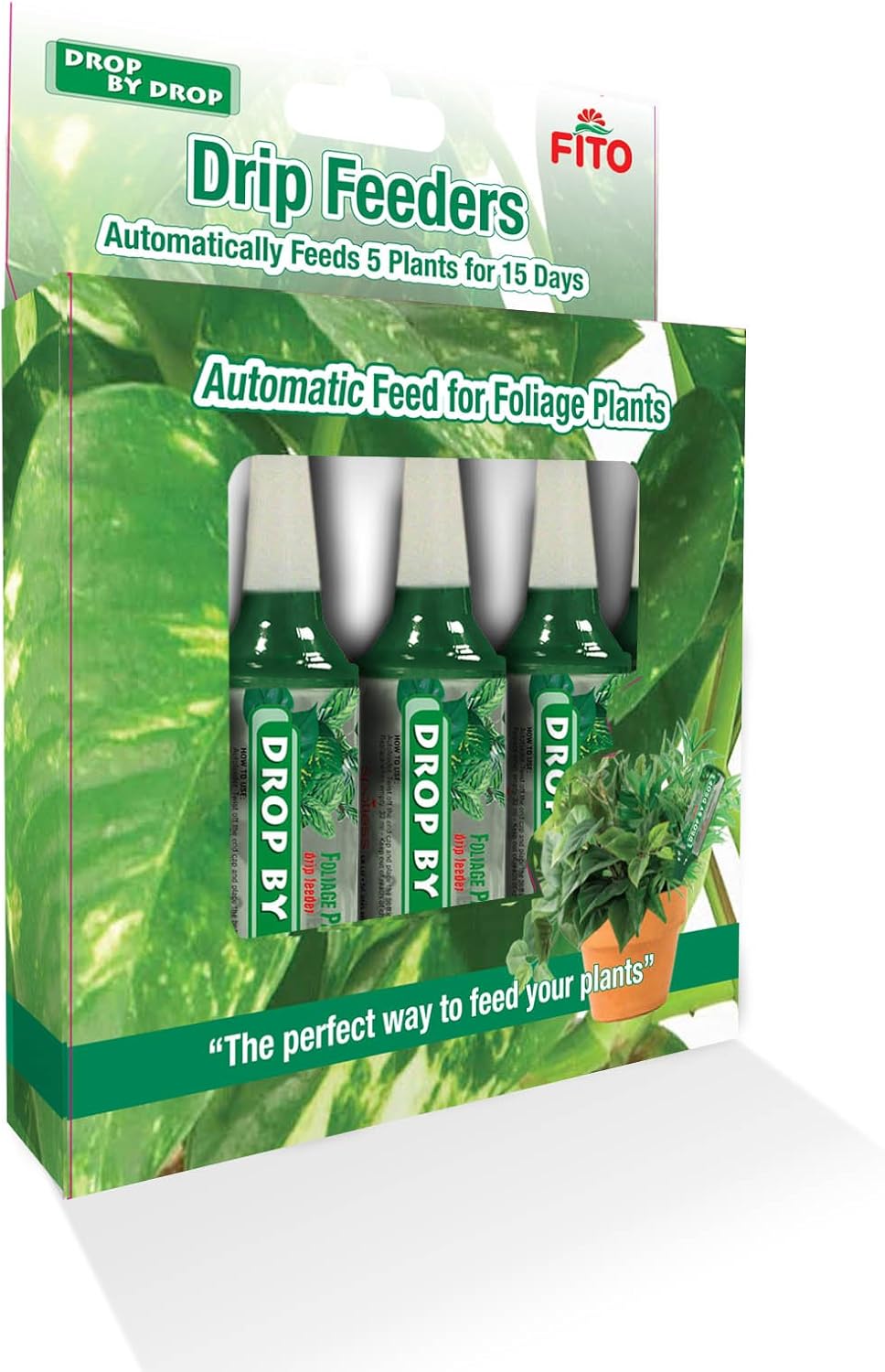 Fito Foliage Plant Drip Feeder 1 Liter Green 13 5x2 8x18 5 Cm