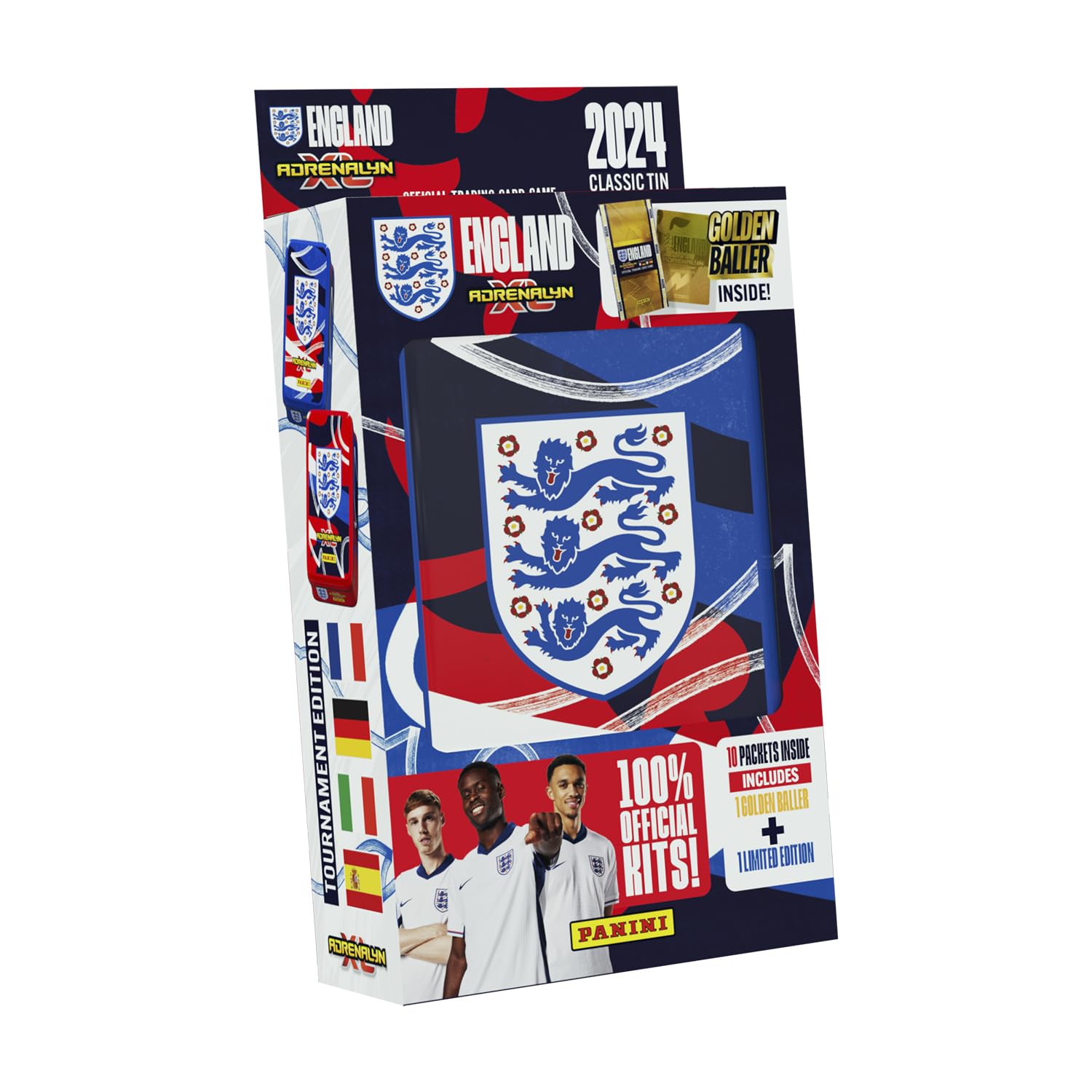 England Adrenalyn XL 2024 Official Tournament Edition Trading Cards - Classic Tin