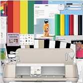 Cricut Maker 4 Cutting Machine Ultimate Beginner Sticker Making Bundle - Print Then Cut Machine with Waterproof Sticker Paper &amp; Vinyl for Custom Stickers &amp; Small Business, Seashell Die-Cutting Machine
