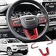Auovo Steering Wheel Cover for 2021 2022 2023 2024 Compass Accessories Steering Wheel Frame ABS Interior Decoration Trim