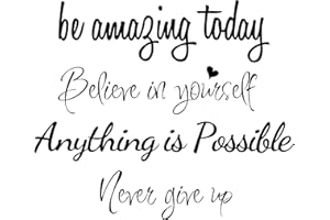 SINEKONG Large Inspirational Quote Wall Decals, Removable Positive Saying Wall Lettering Stickers, Motivational Word Decal Peel and Stick for Classroom Home Living Room Bedroom Office DIY Wall Art Decor