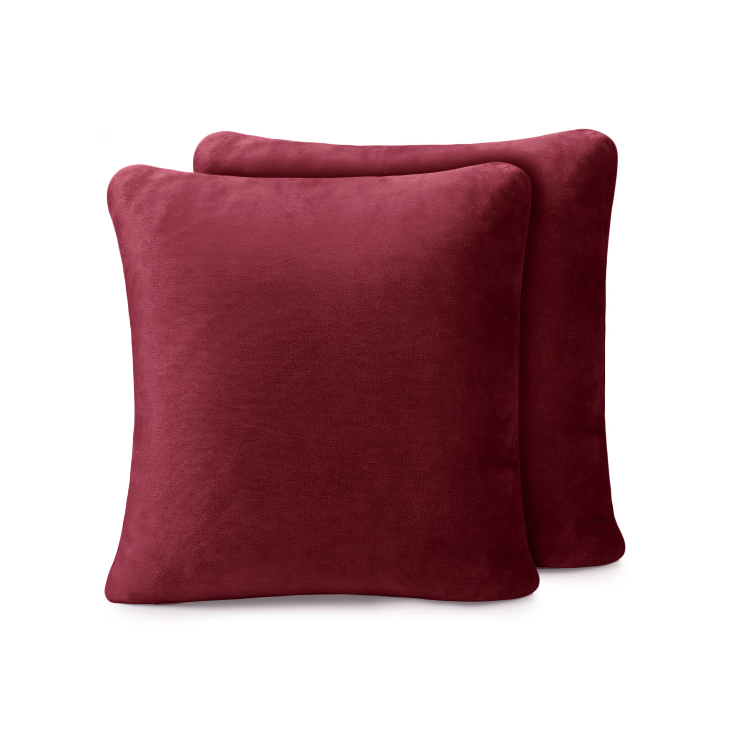 Amago - Cushion Cover Set of 2, Cashmere Feeling, 50 x 50 cm - Bordeaux