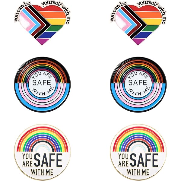 2 Broches Pride Arc-En-Ciel LGBTQ - COYUN - Épingles Émail Métal Pour Vêtements, Sac à Dos