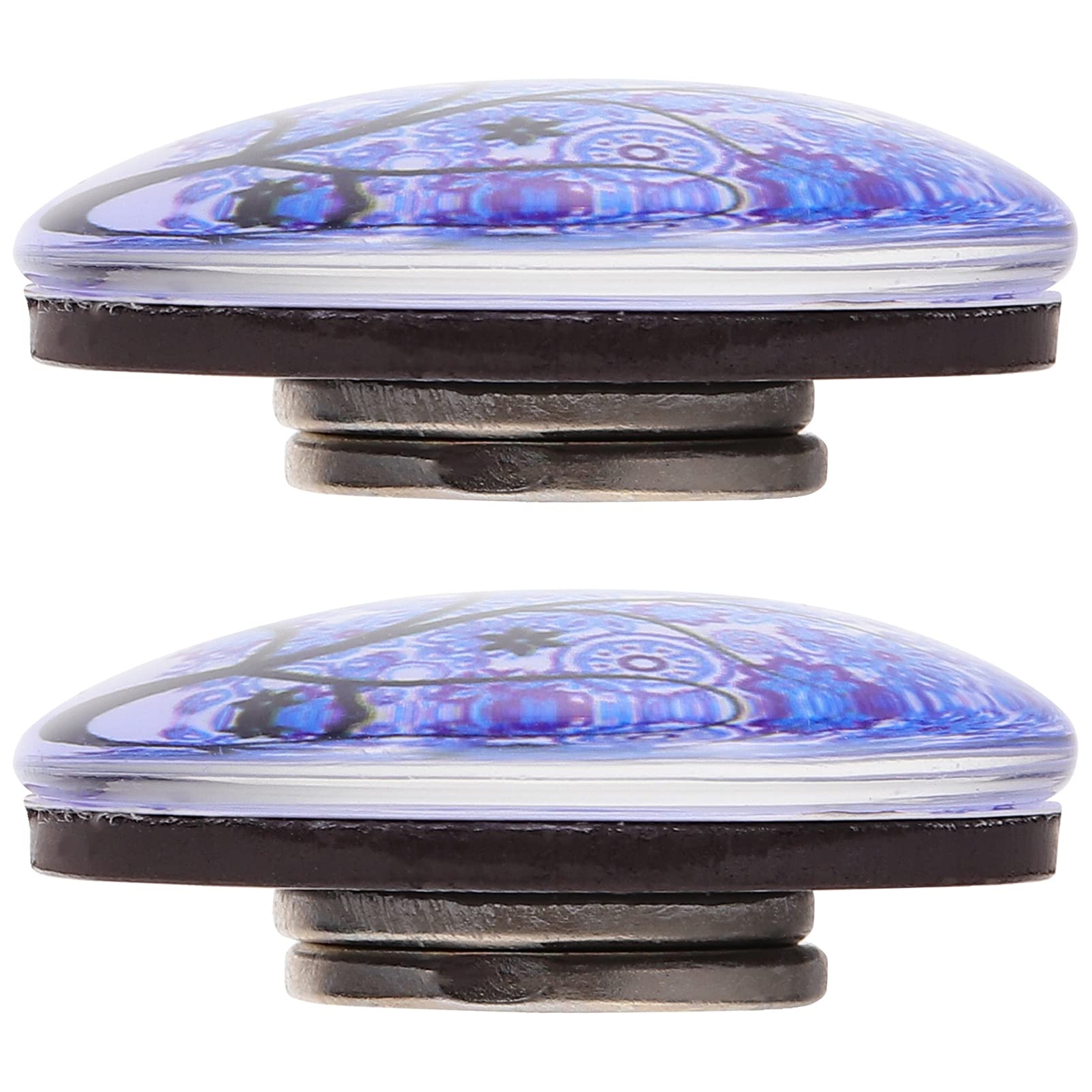 EXCEART 2pcs Magnet Cover Holder Round Fridge Magnet Cover Minders Locator Diamond Art Accessories Tools, Purple, 3.2X3.2cm