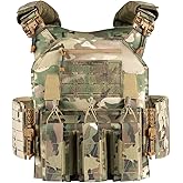 VOTAGOO GEAR Tactical Vest, Quick Release Lightweight Airsoft Vest, Adjustable Weighted Vest for Outdoor Hunting Training